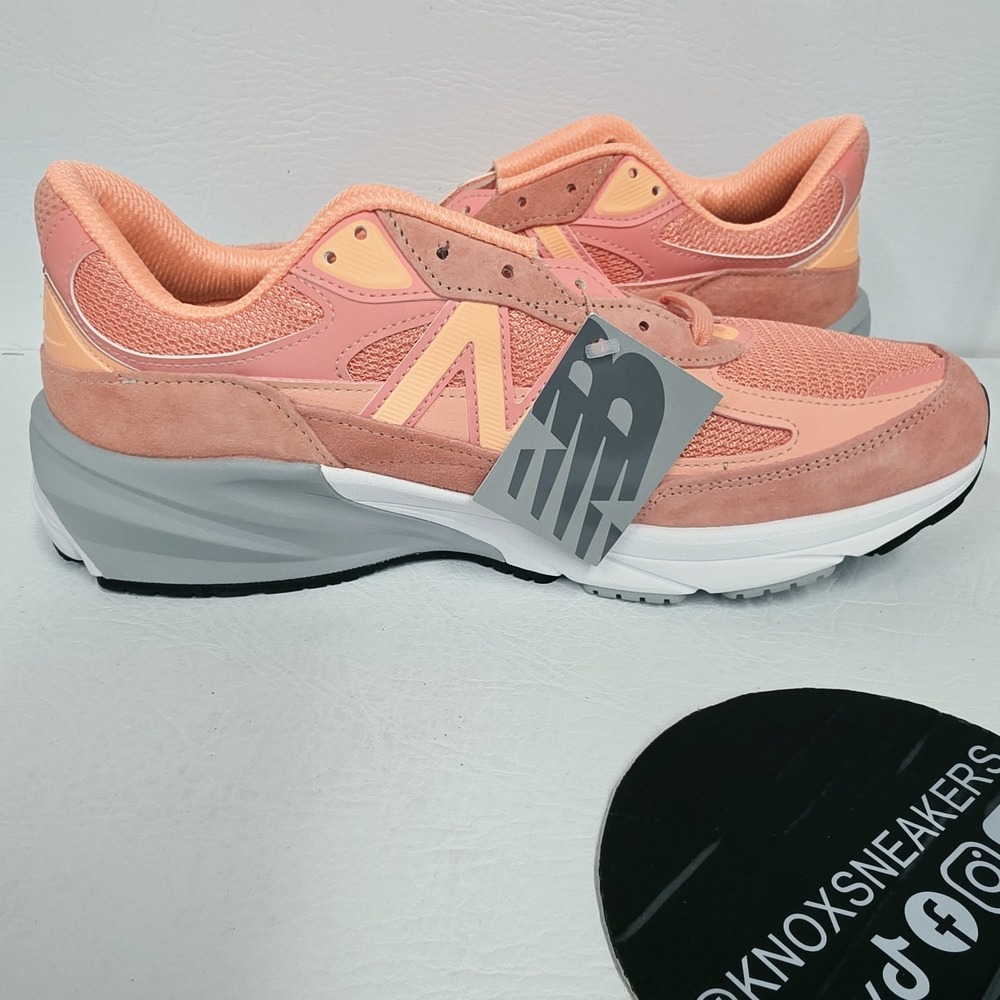 New Balance 990v6 Sunrise Rose/Salmon White Sneaker U990SR6 Men's Size 11 - Picture 6 of 10